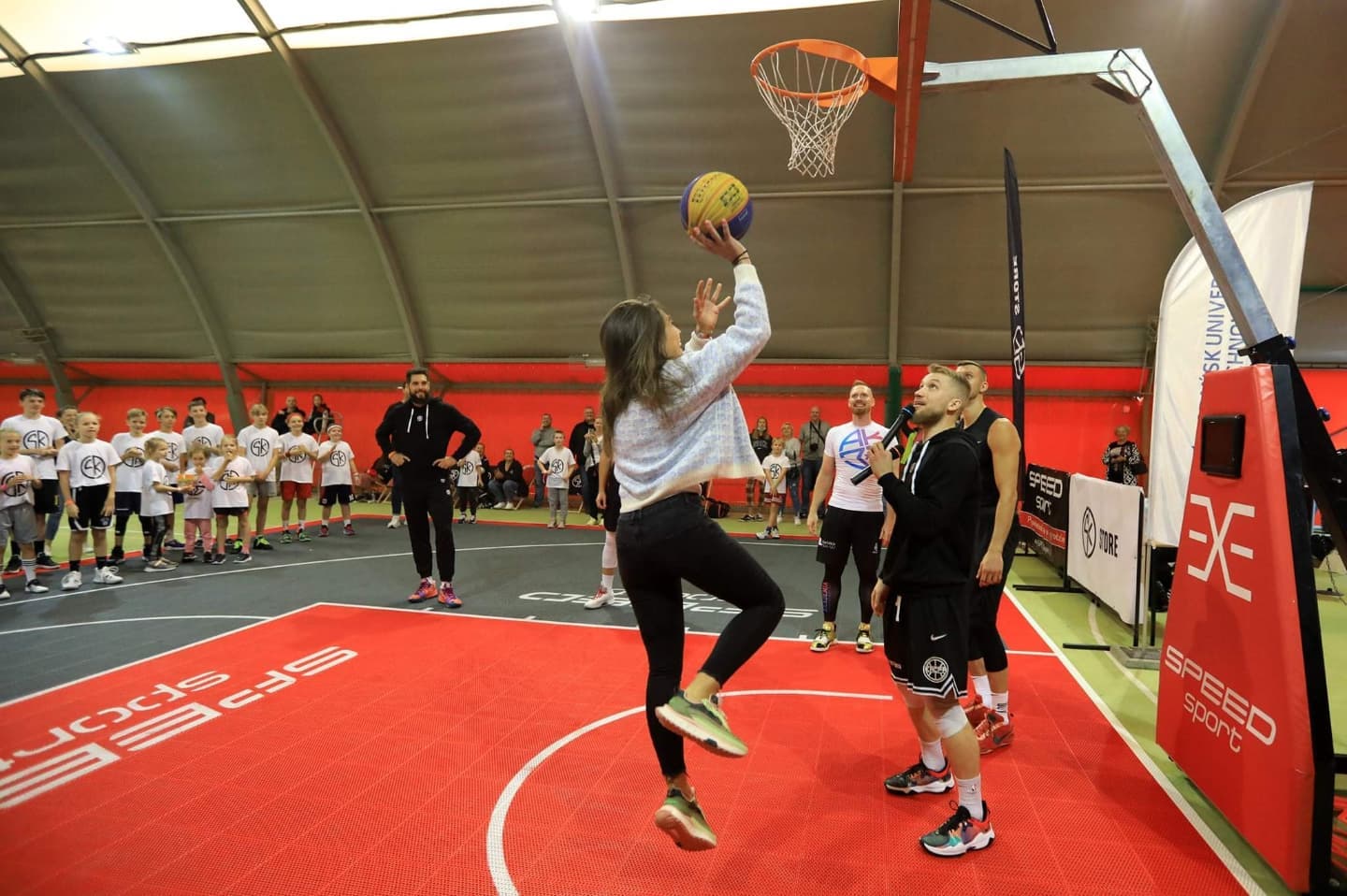 Camp z świeżo upieczonymi brązowymi medalistami Mistrzostw Europy 3x3 - Przemysław Zamojski, Szymon Rduch, Paweł Pawłowski, Piotr Renkiel.