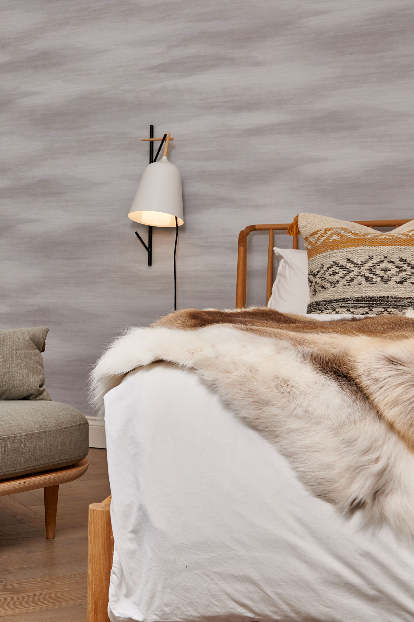 scandinavian style guest bedroom