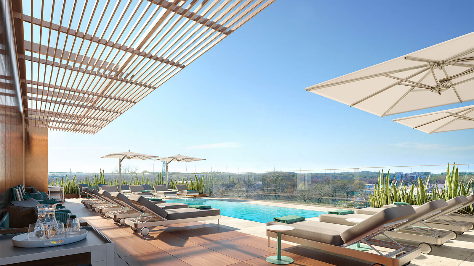 The Loren at Lady Bird Lake roof top pool