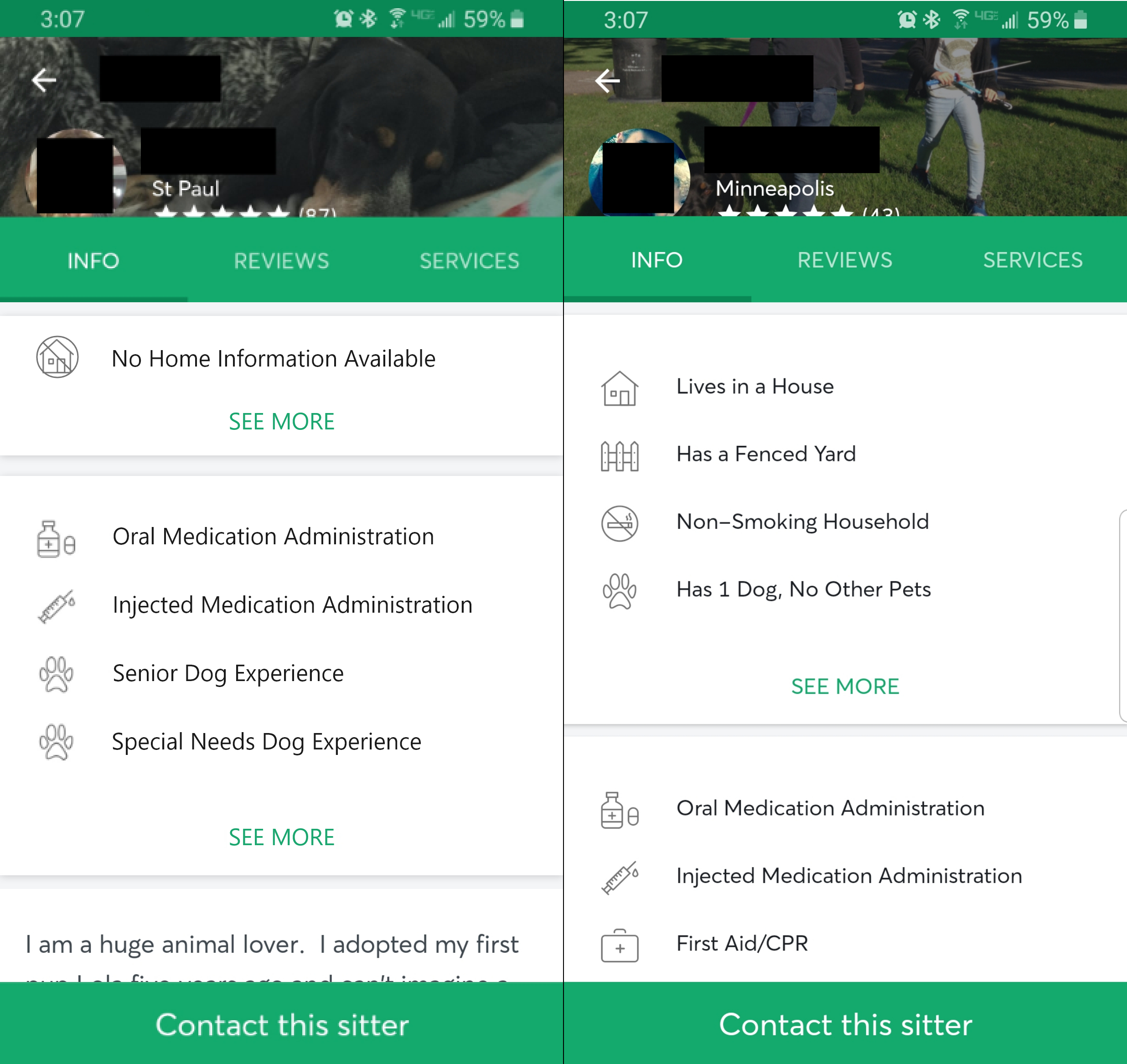 Suggestion to show "no information available" instead of hiding unfilled fields