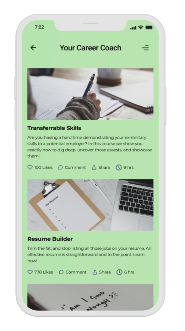 Tank top mobile app final design mockup shown on mobile.