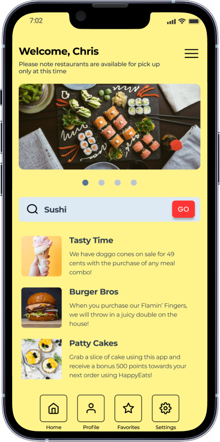 happy eats mockup on iphone