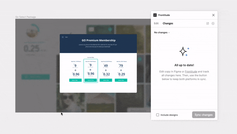 Upload content to Frontitude using the new Changes tab