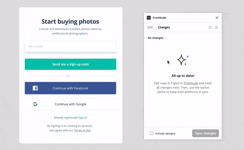 Sync Frontitude and Figma to track latest changes