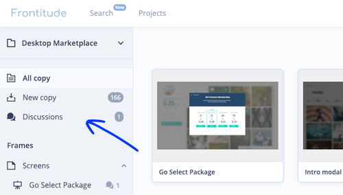 keep all feedback and discussions about copy organized in one place using the dscussion feed