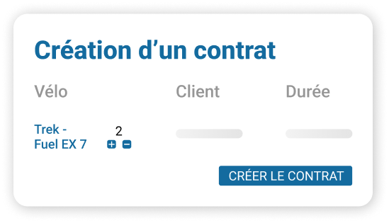 Exemple de processus de création de contrat