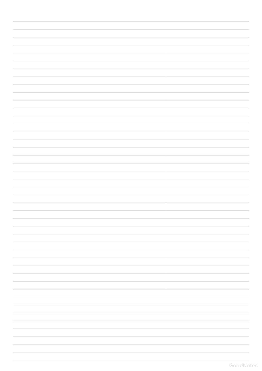 Free Lined Paper Template Goodnotes
