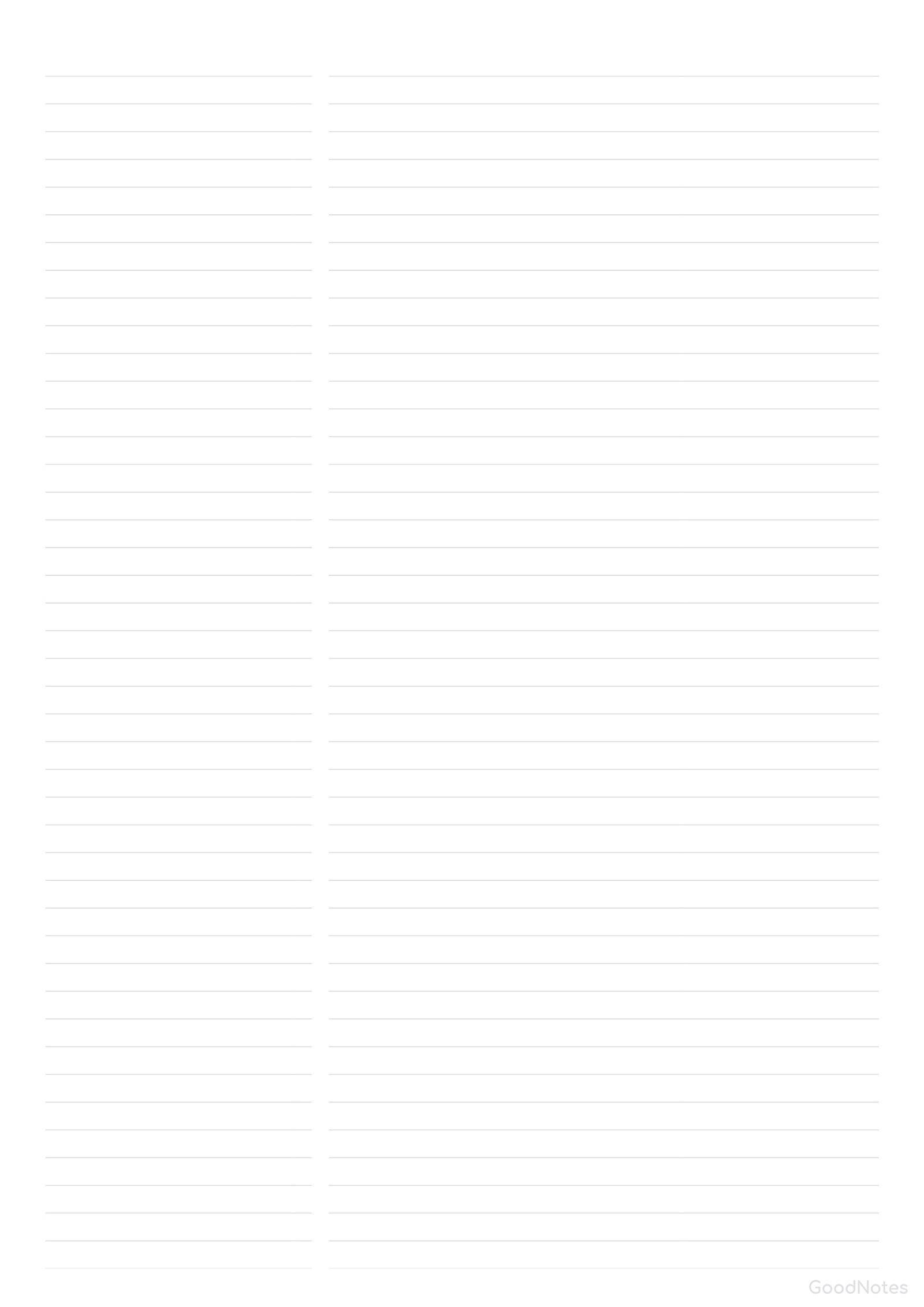 Free Lined Paper Template Goodnotes