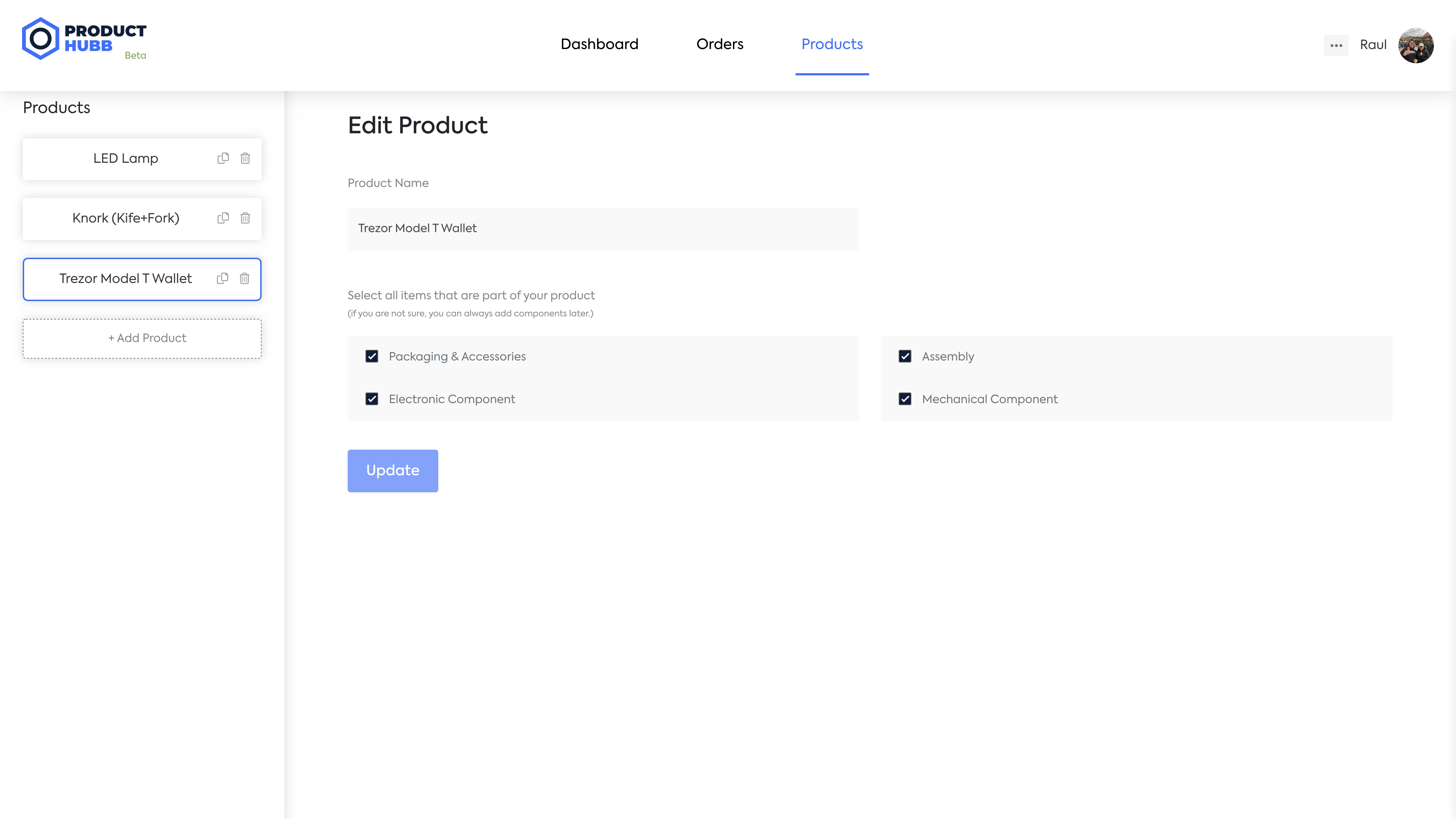 Product Hub Ui Example Product Hubb