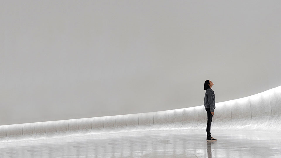 Woman looking up