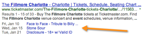 Ticketmaster Events Schema