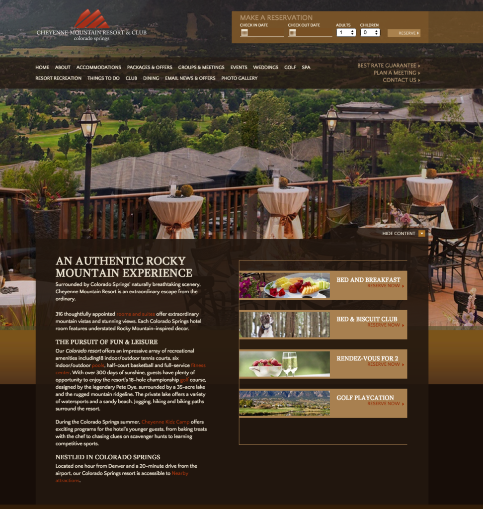 Leisure hotel personalization