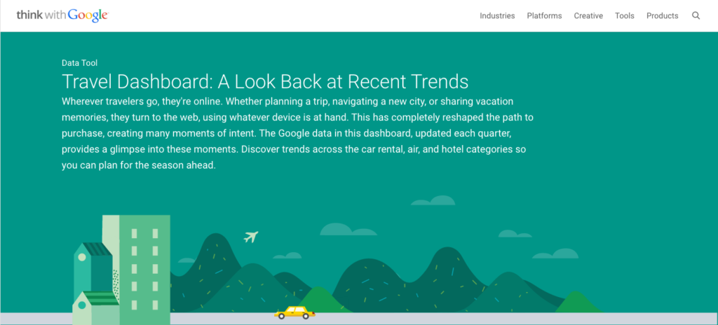 Think with Google Travel Dashboard