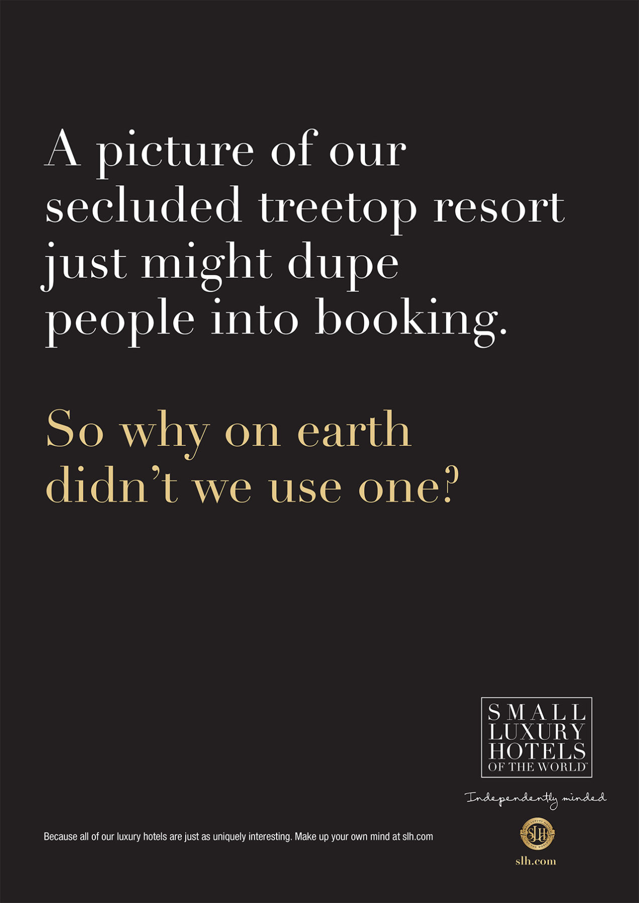 small luxury hotels unadvertise