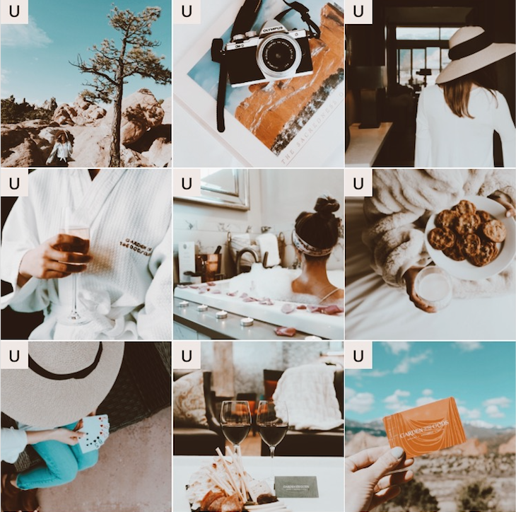 grid of photos showing a storyboard