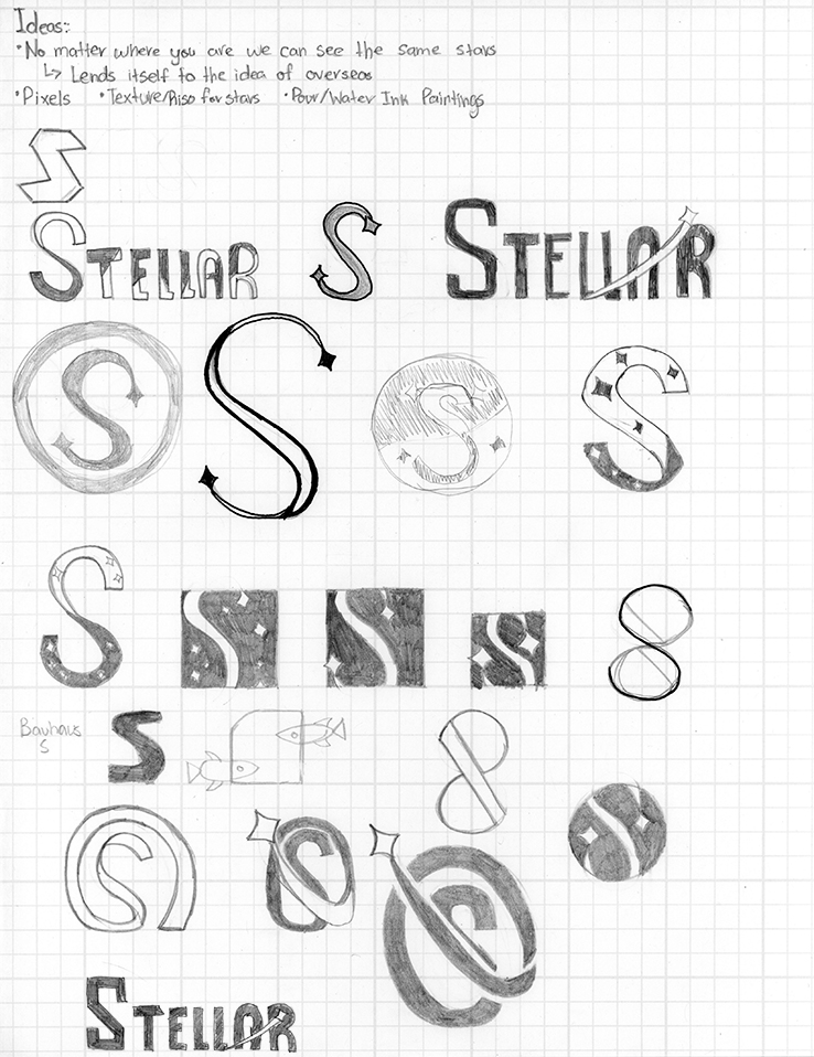 Initial Sketches for Stellar Logo Redesign