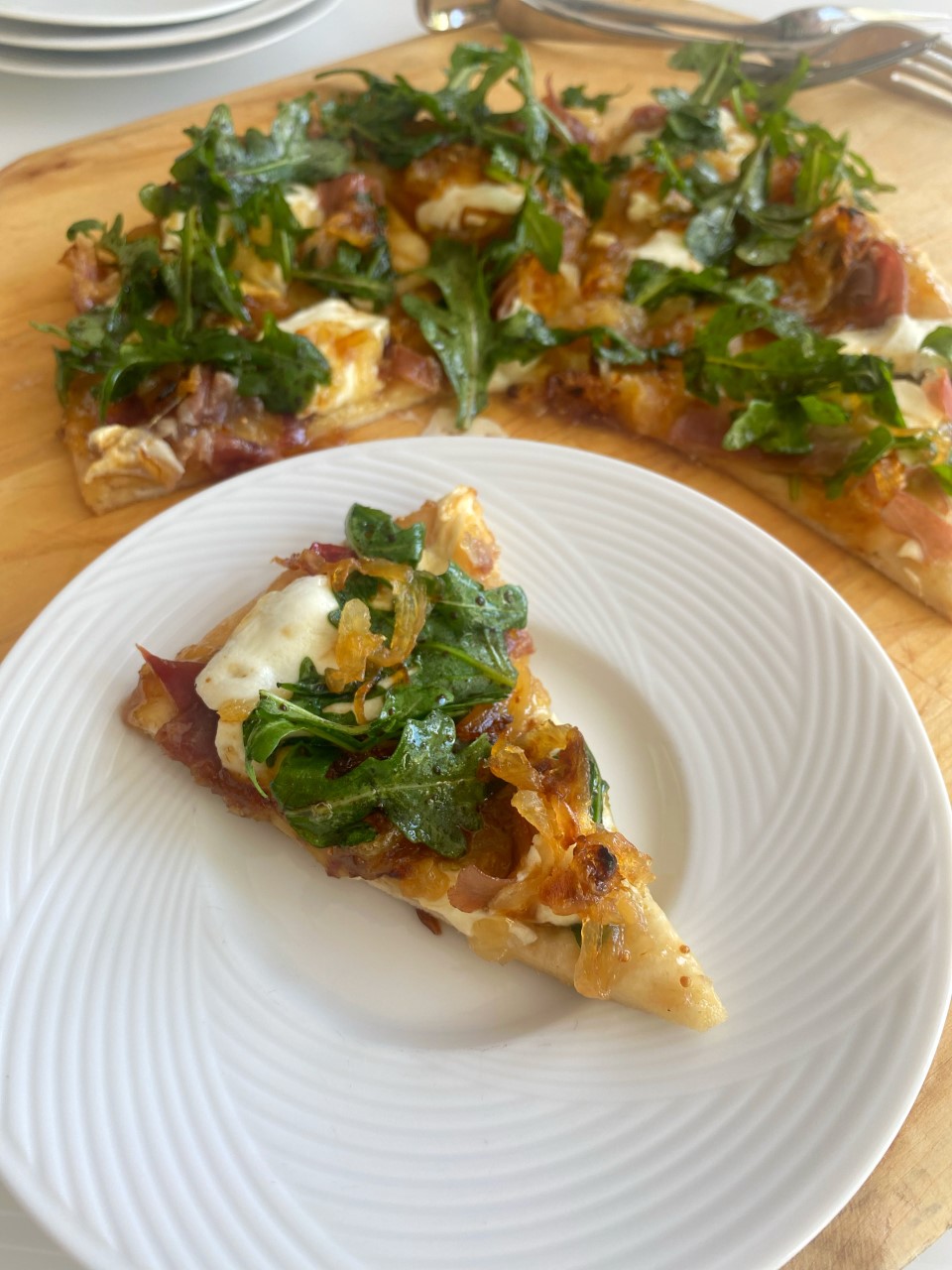 Prosciutto, Fig and Caramelized Onion Flatbread