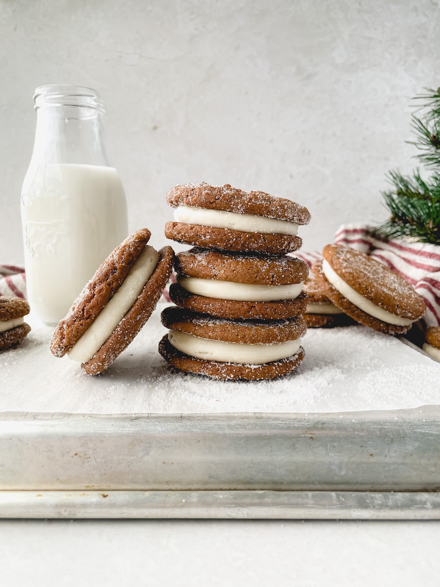 Ginger Molasses Cookie Sandwiches