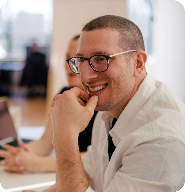 Man Smiling Confidently