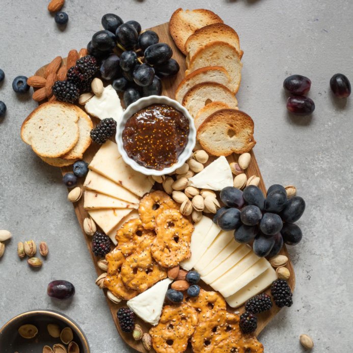 Snacks on a board