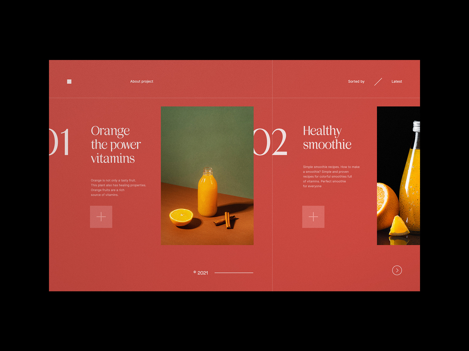 horizontal scroll effect