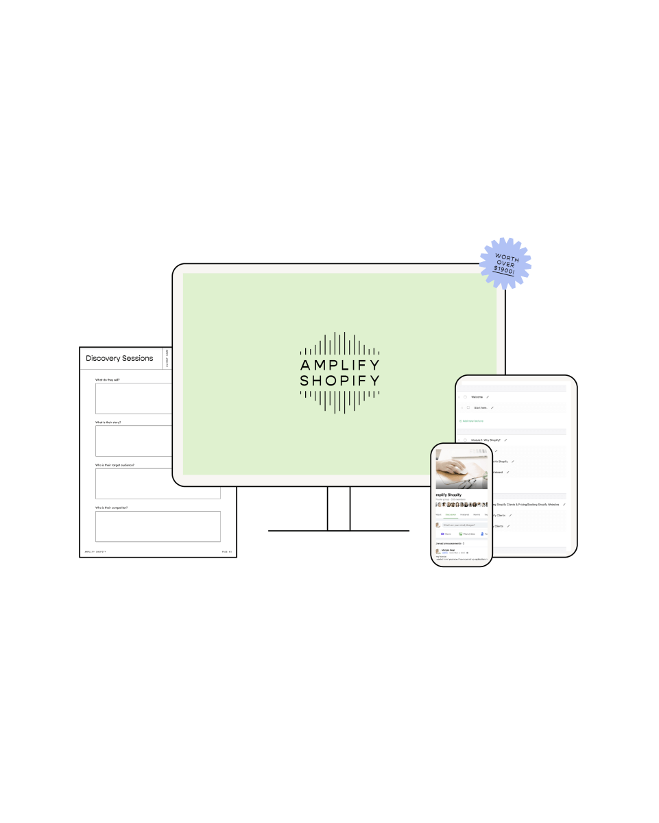 Amplify Shopify course by Morgan App