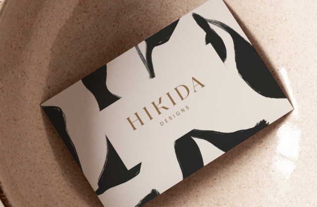 A business card designed by Mariko Studio