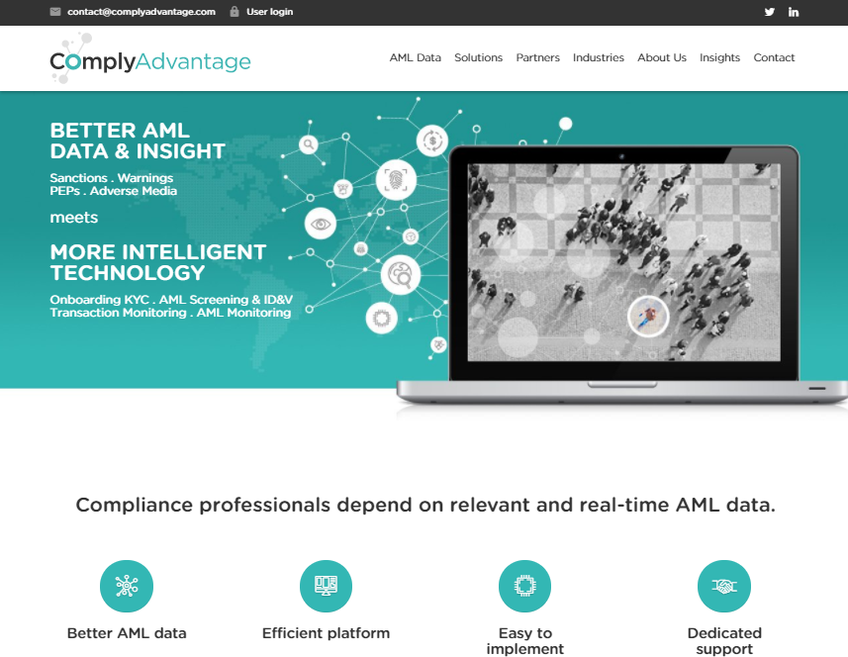 ComplyAdvantage screenshot