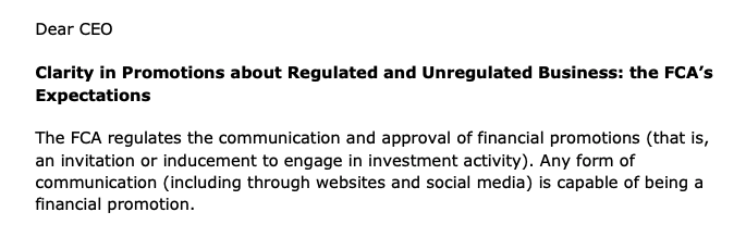 FCA expectations around financial promotions