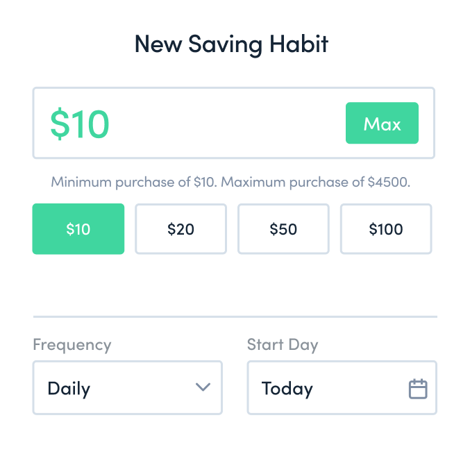 Saving habits example