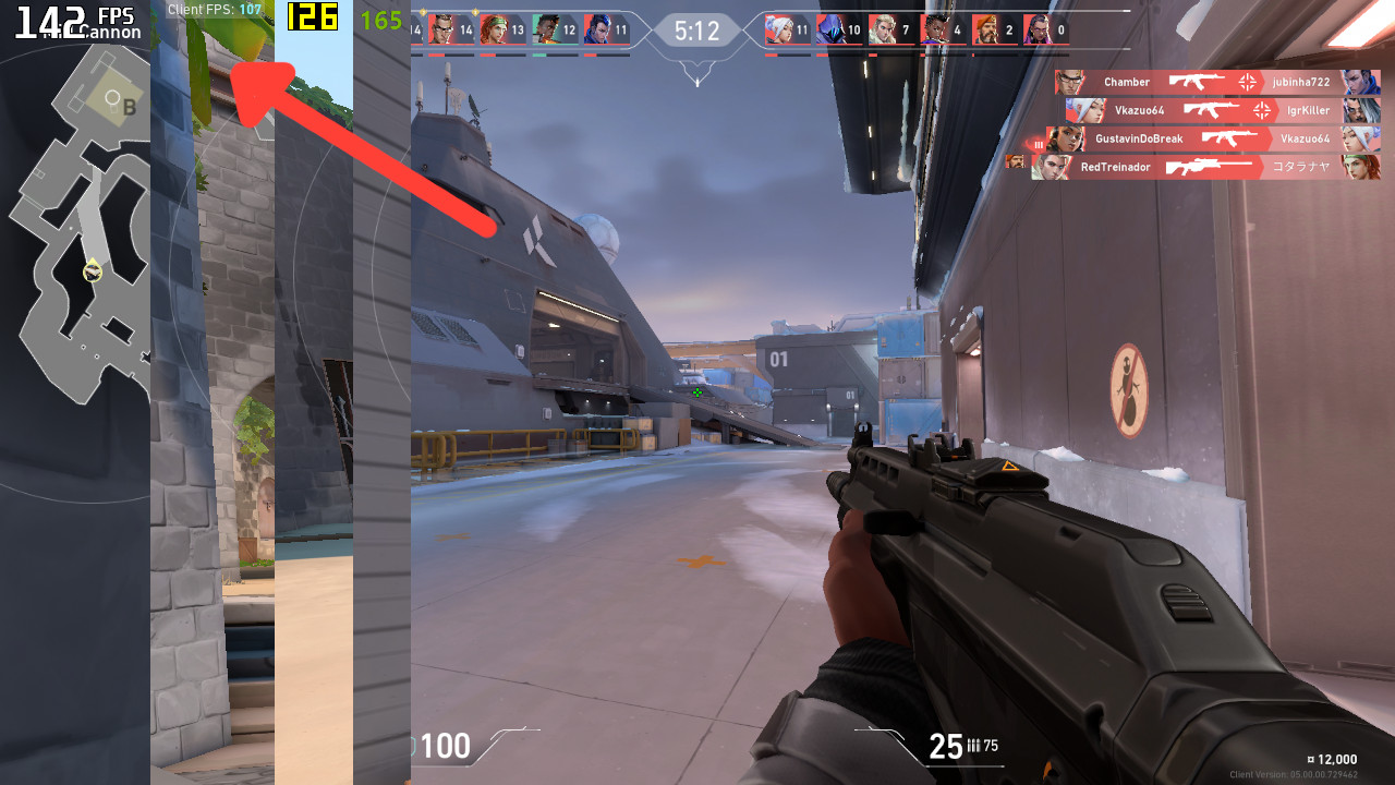 Show FPS in Valorant gameplay