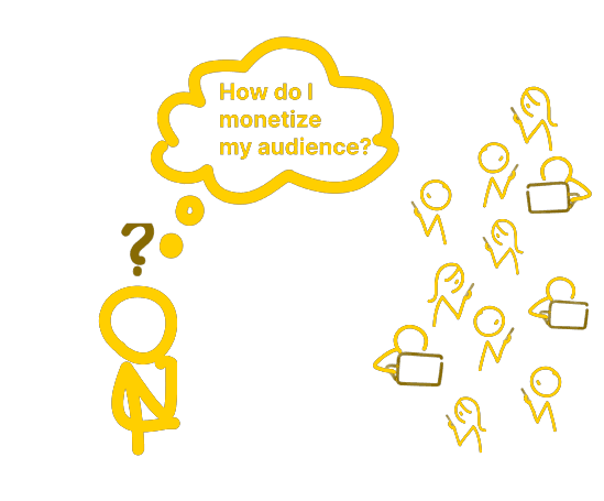 Hustler monetize audience graphic