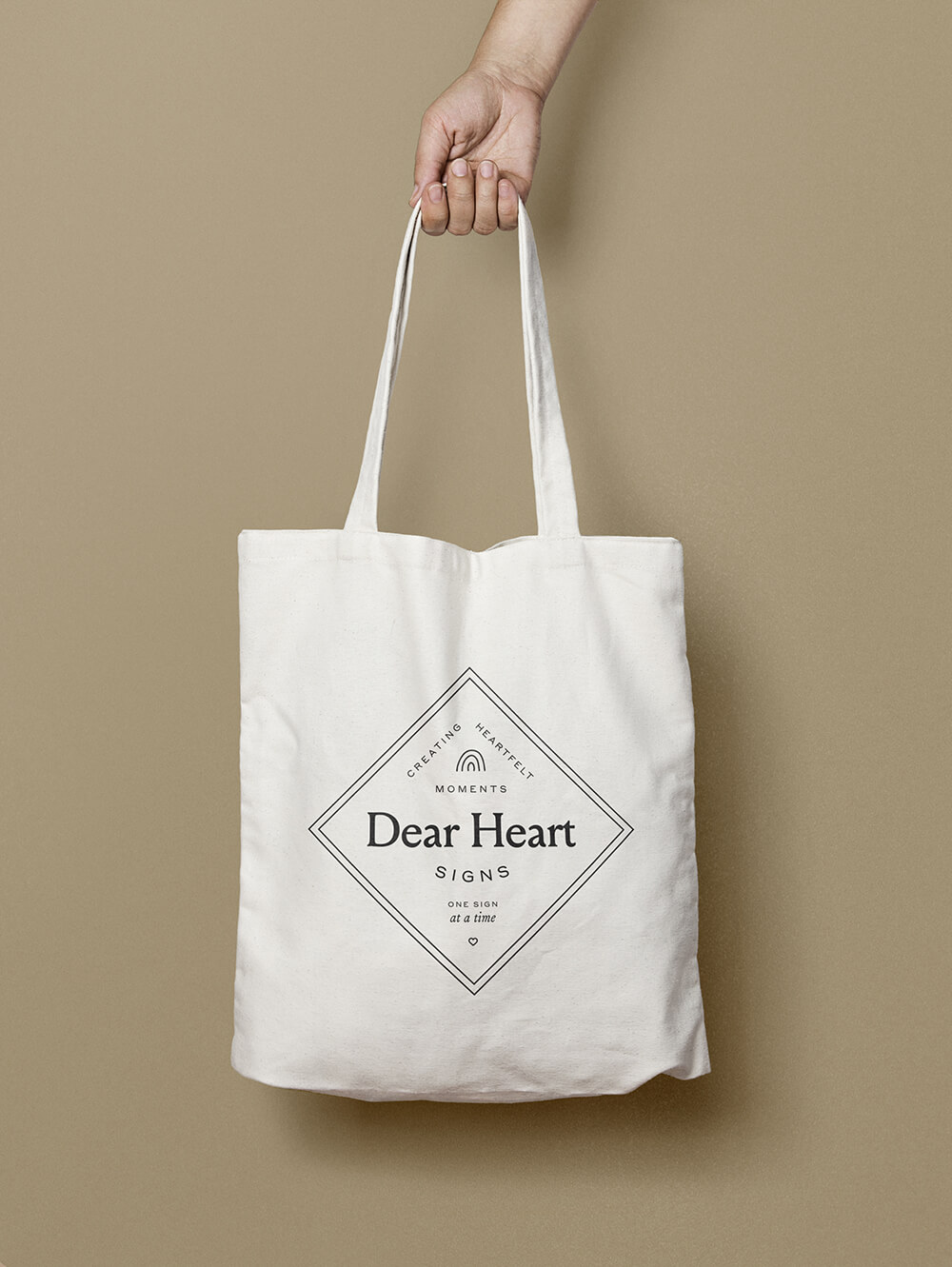 dear heart signs logo tote bag