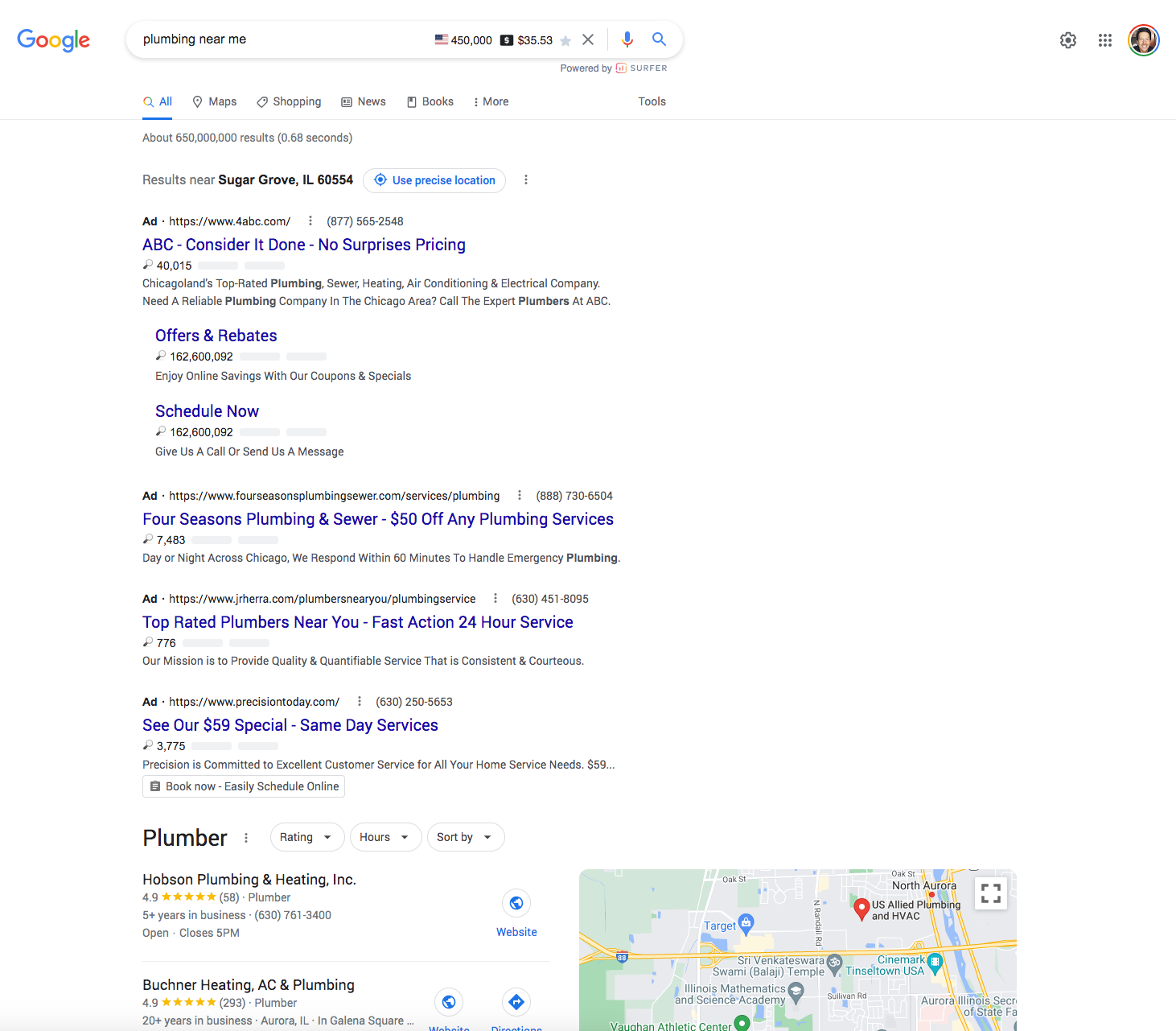 plumbing services ppc advertising