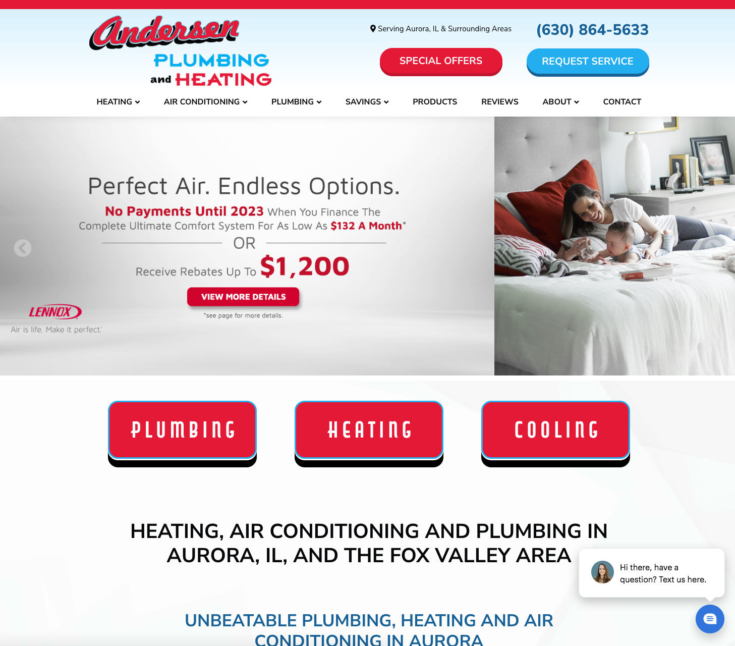 plumber business webiste example
