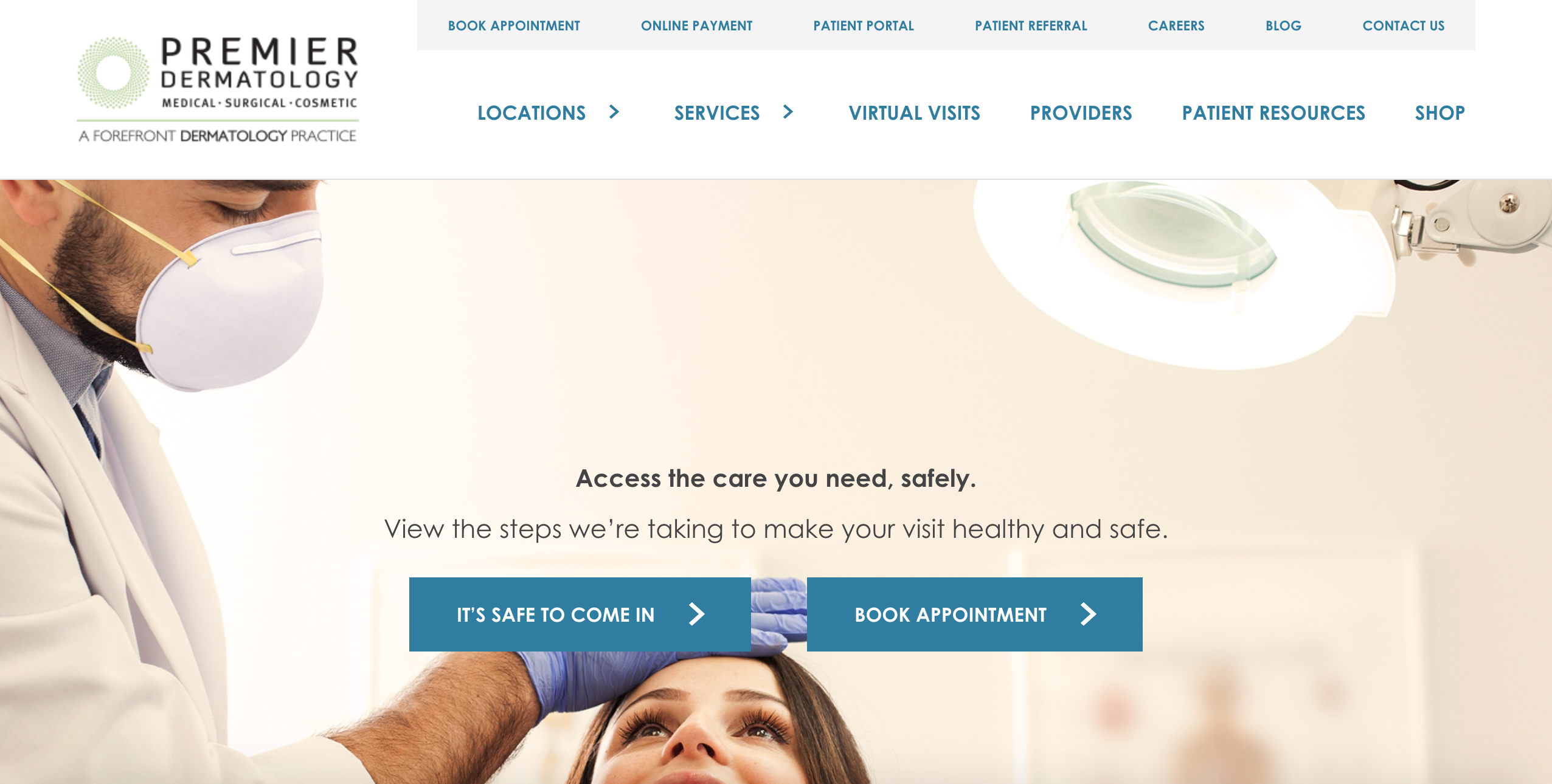 dermatology marketing website
