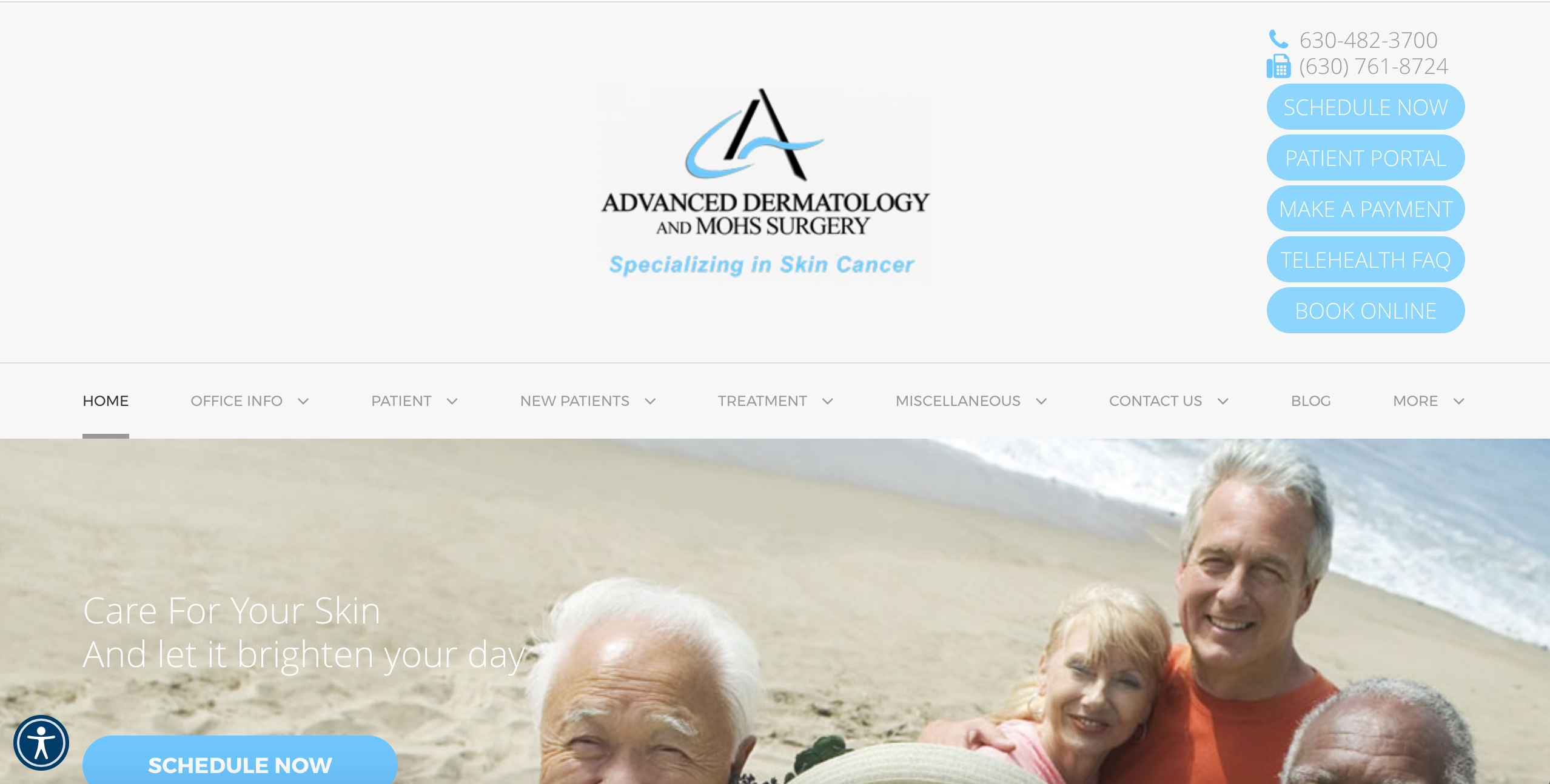 dermatology marketing website