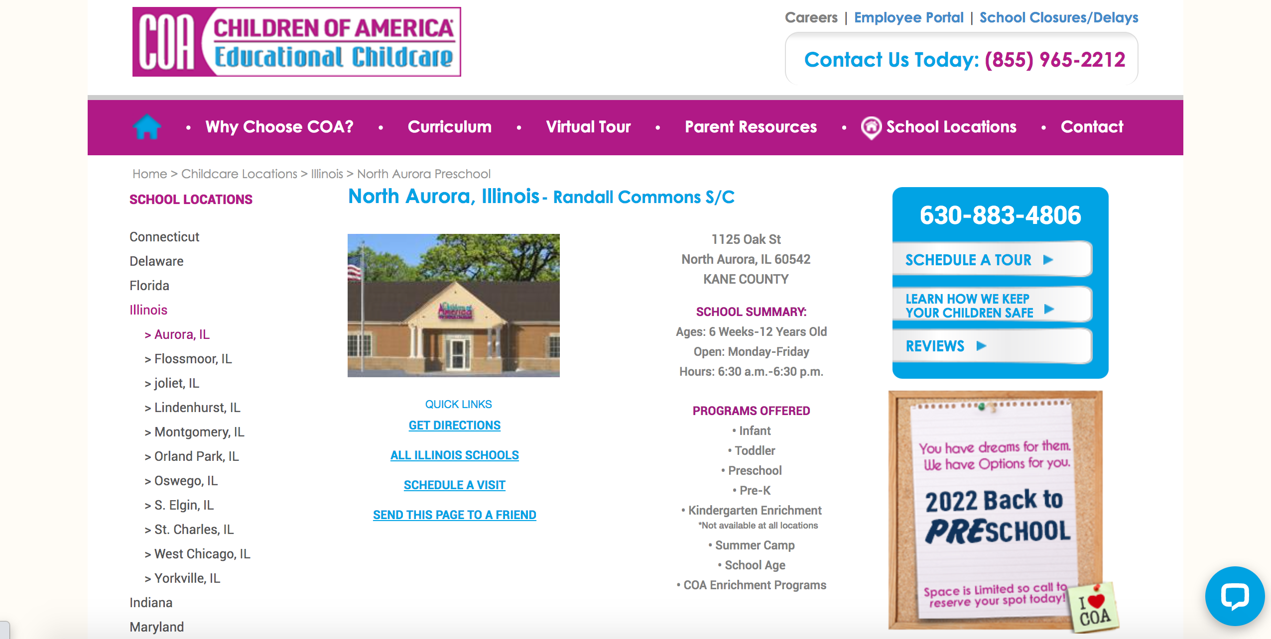 daycare marketing website