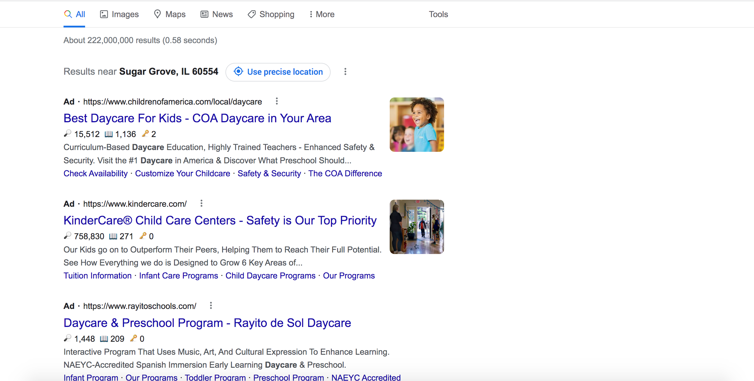 daycare marketing google ads