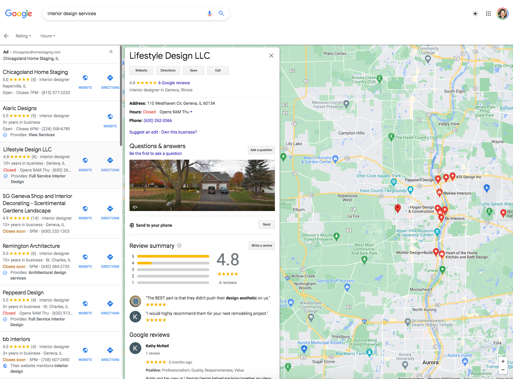 the local pack on google maps