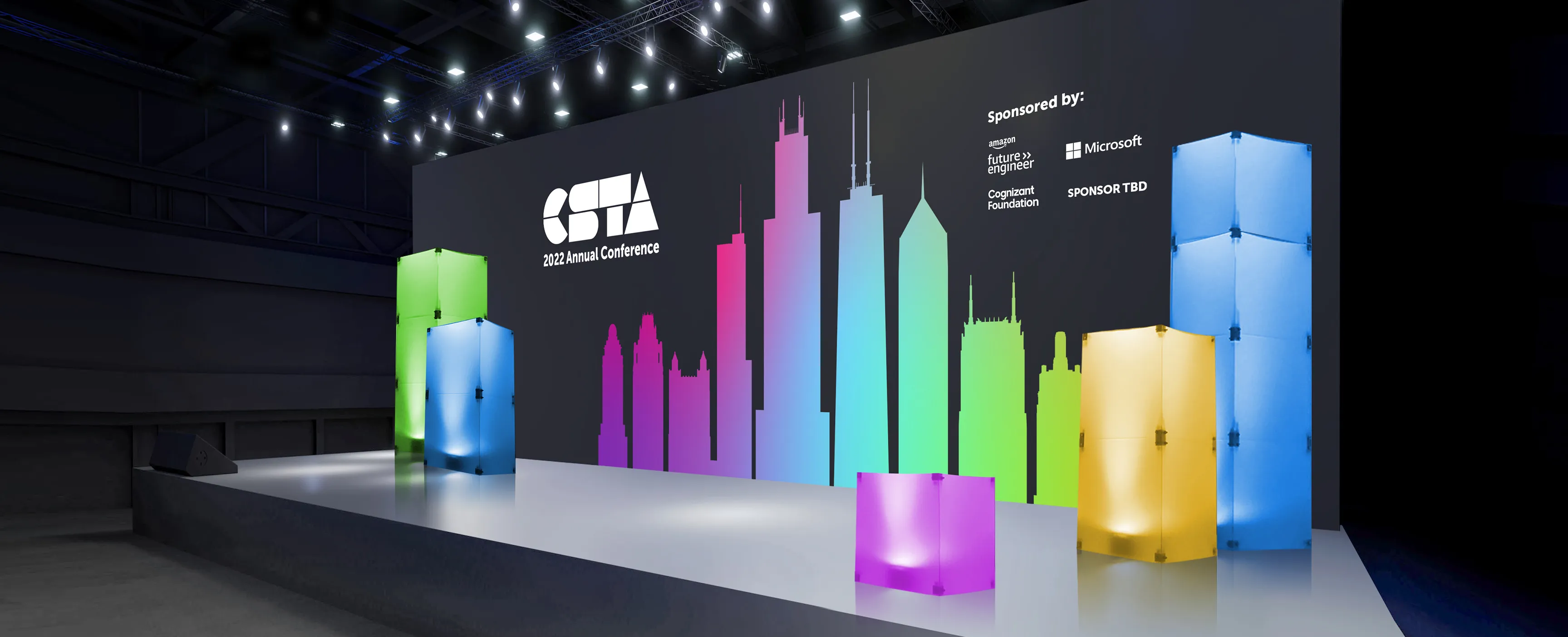 Stage setup of the CSTA conference.