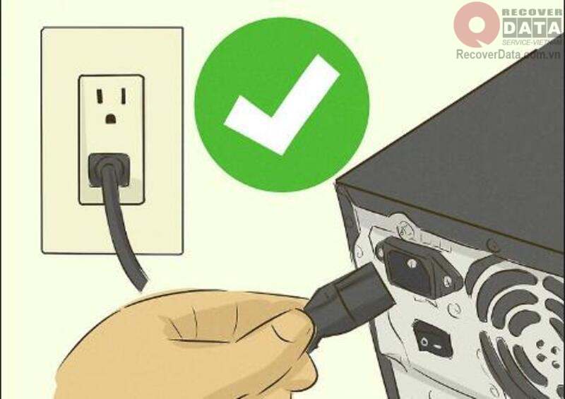 dam bao cac day nguon deu da vao dien