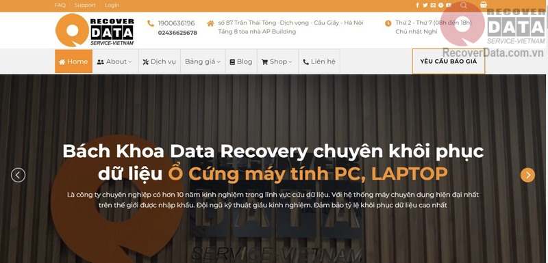 Recover Data cong ty sua chua may tinh uy tin tai viet nam