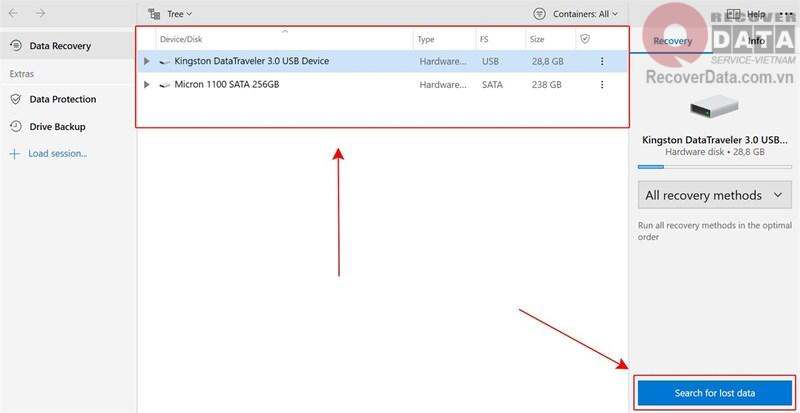 cach khoi phuc o dia bi xoa bang phan mem disk drill 1