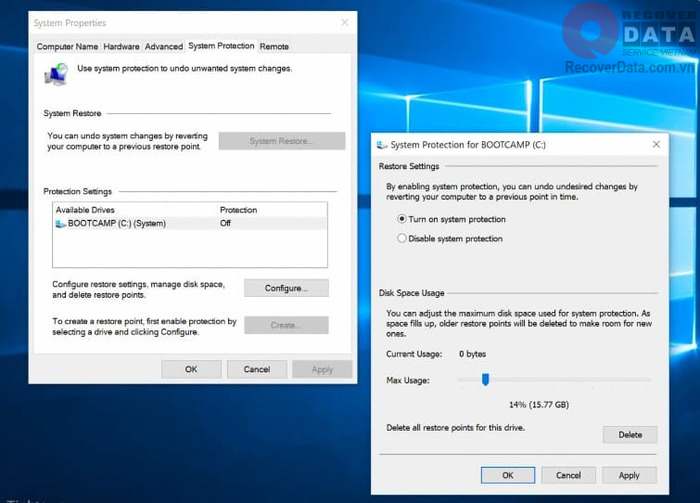 Khôi phục file đã xóa trên Win 10