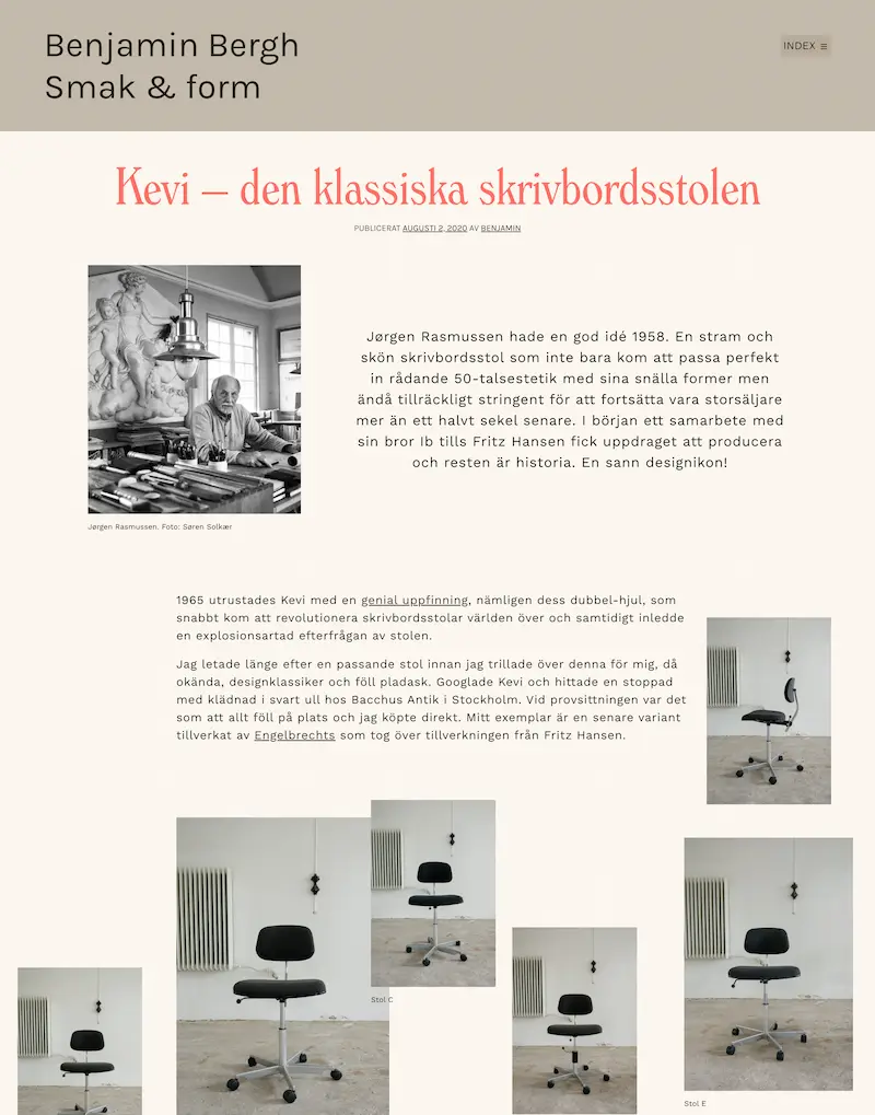 Blogg åt Benjamin Bergh