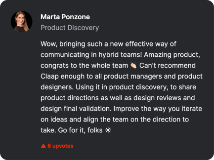Quote of Marta Ponzone from Mozza about Claap