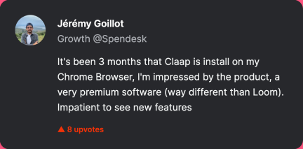 Quote of Jeremy Goillot about Claap