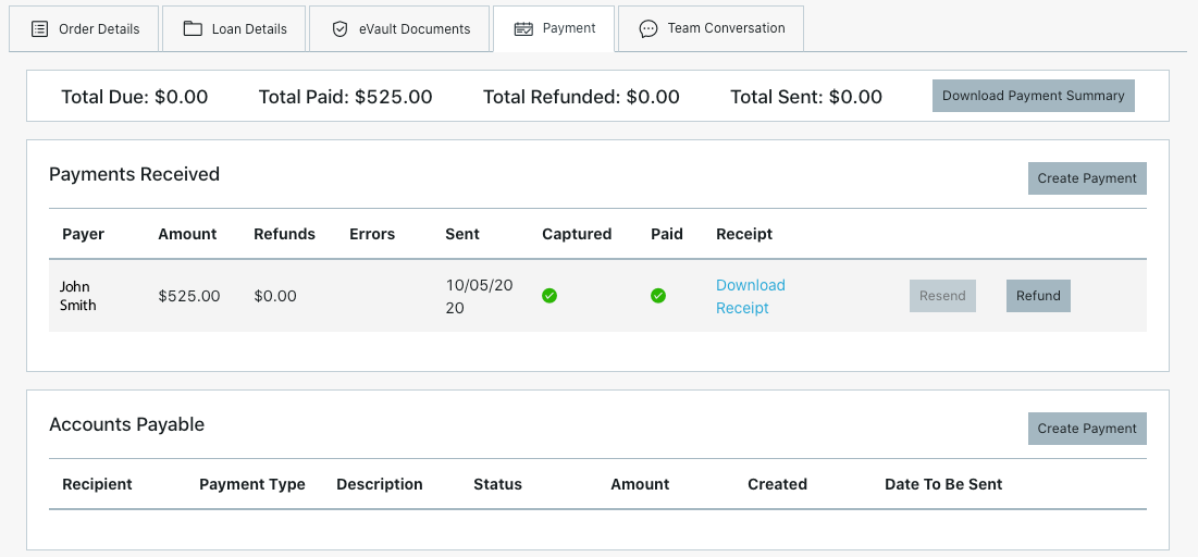 Image of Reggora's payment processing interface