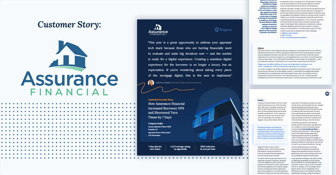 Thumbnail image of Reggora case study on how Assurance Financial increased borrower NPS and reduced turn times by one week